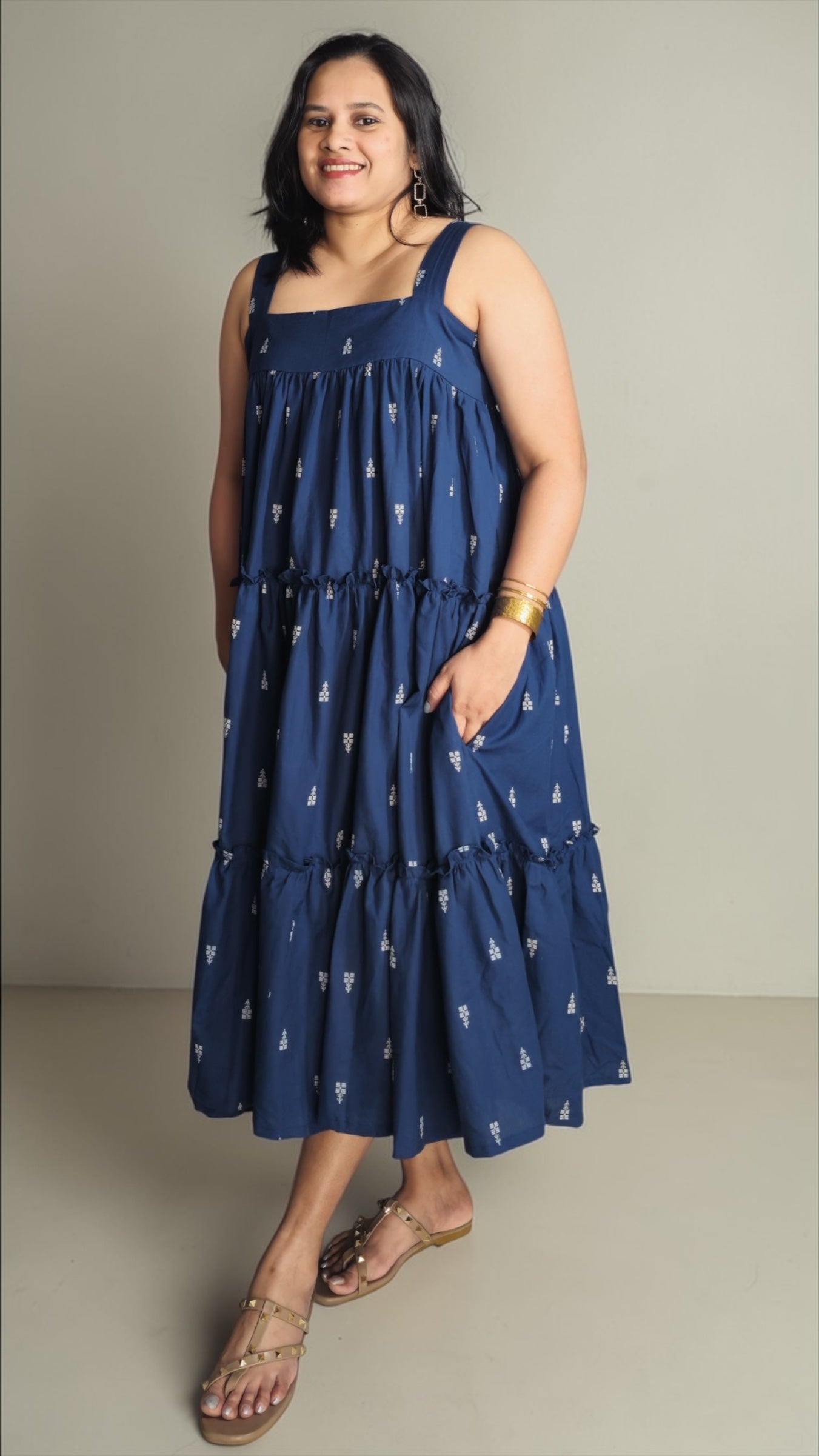 Azure Tiered dress