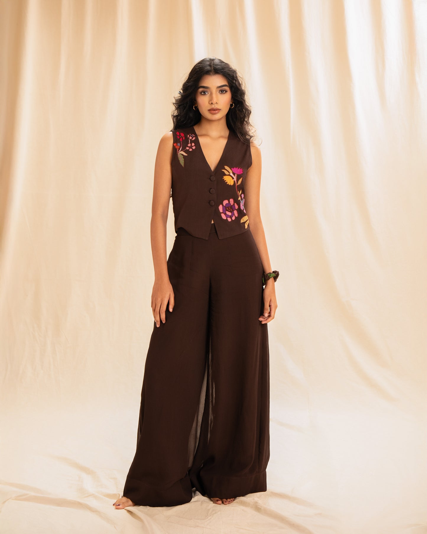 Applique Coord set in Jamdani