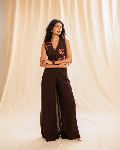 Applique Coord set in Jamdani