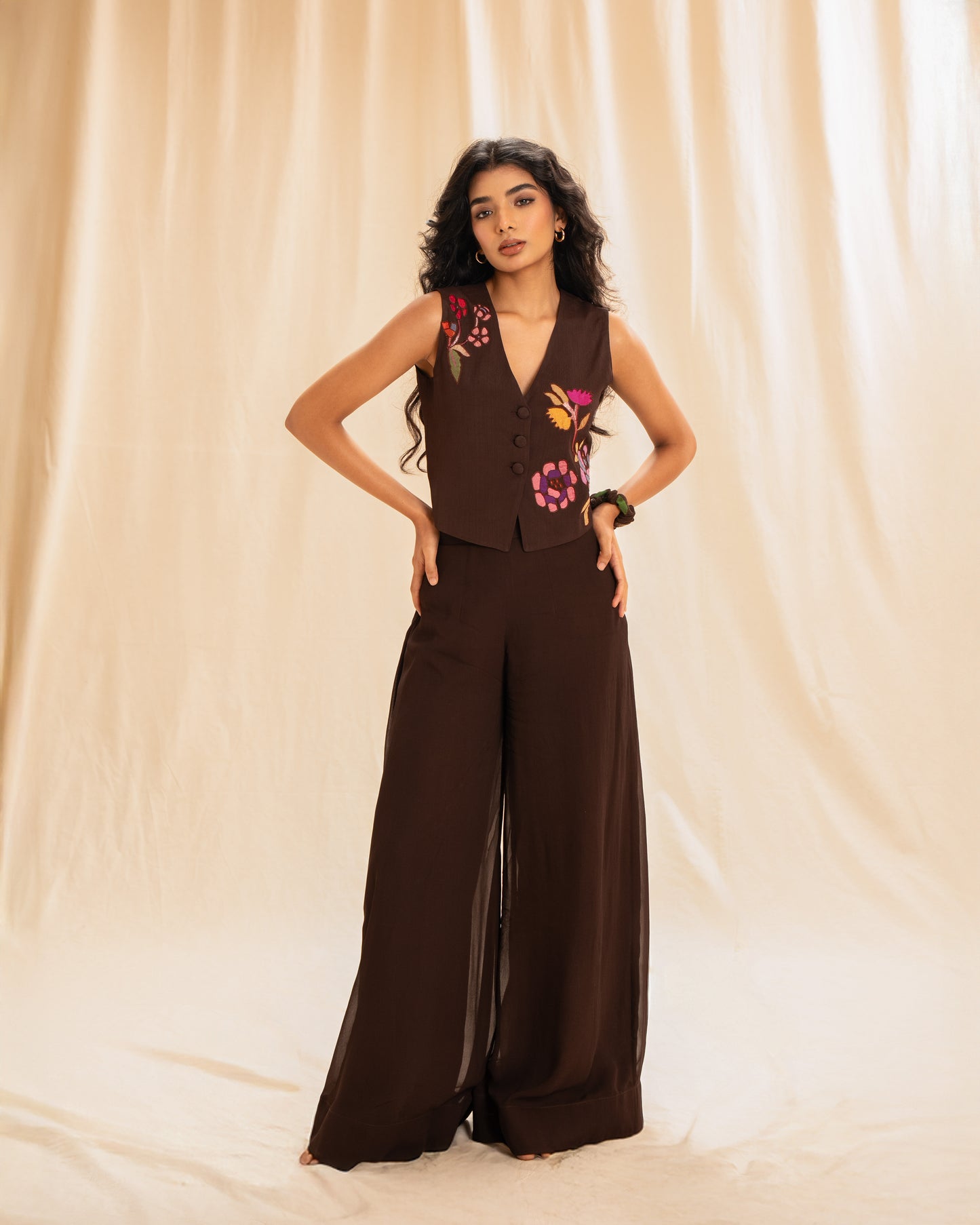 Applique Coord set in Jamdani