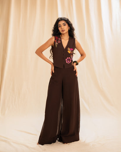 Applique Coord set in Jamdani
