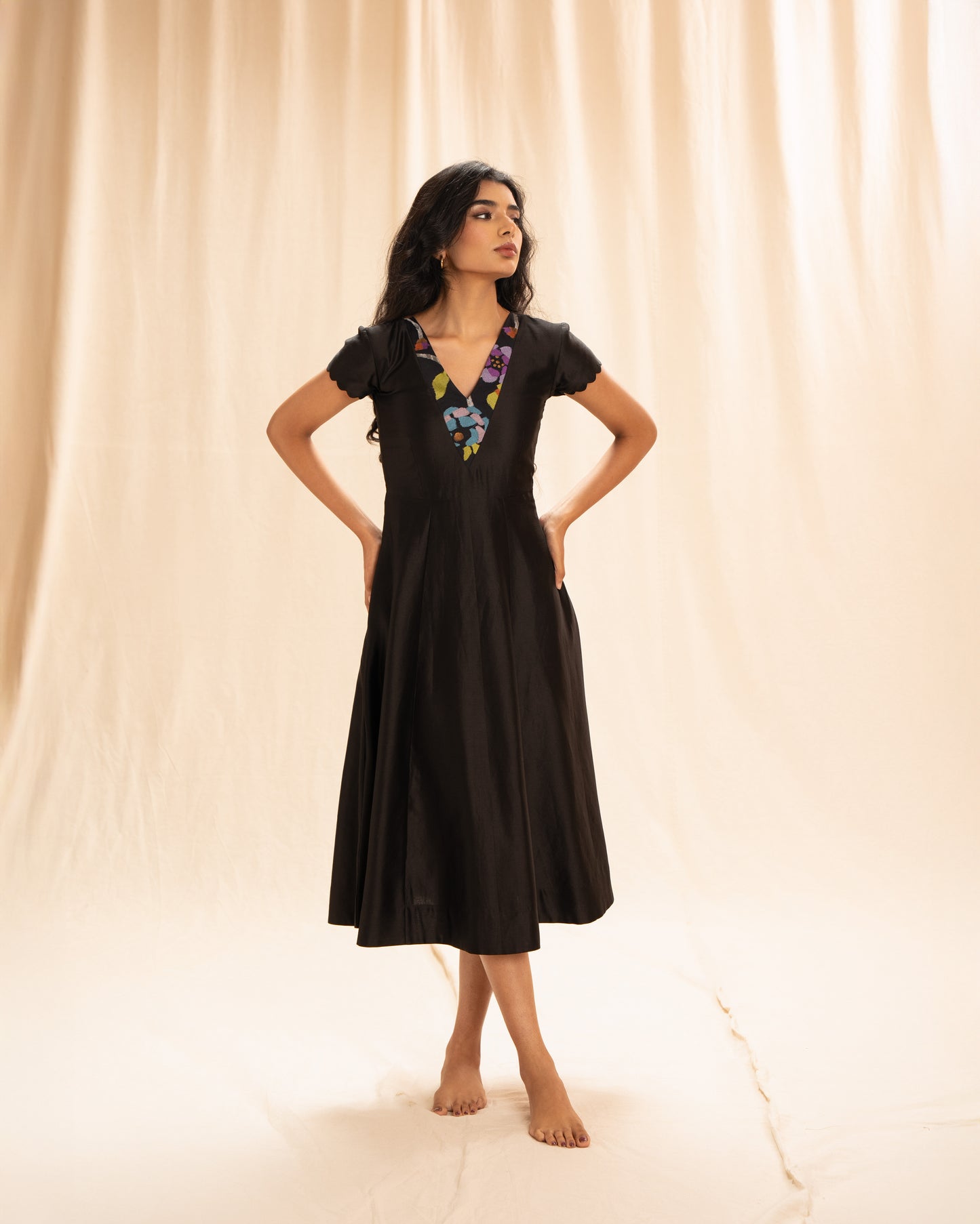 Jamdani Double V Dress