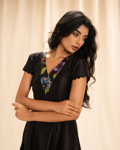 Jamdani Double V Dress