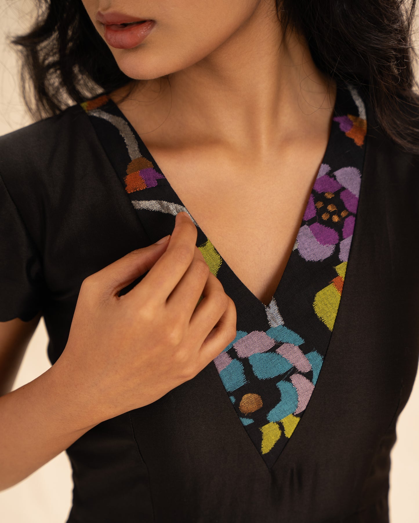 Jamdani Double V Dress